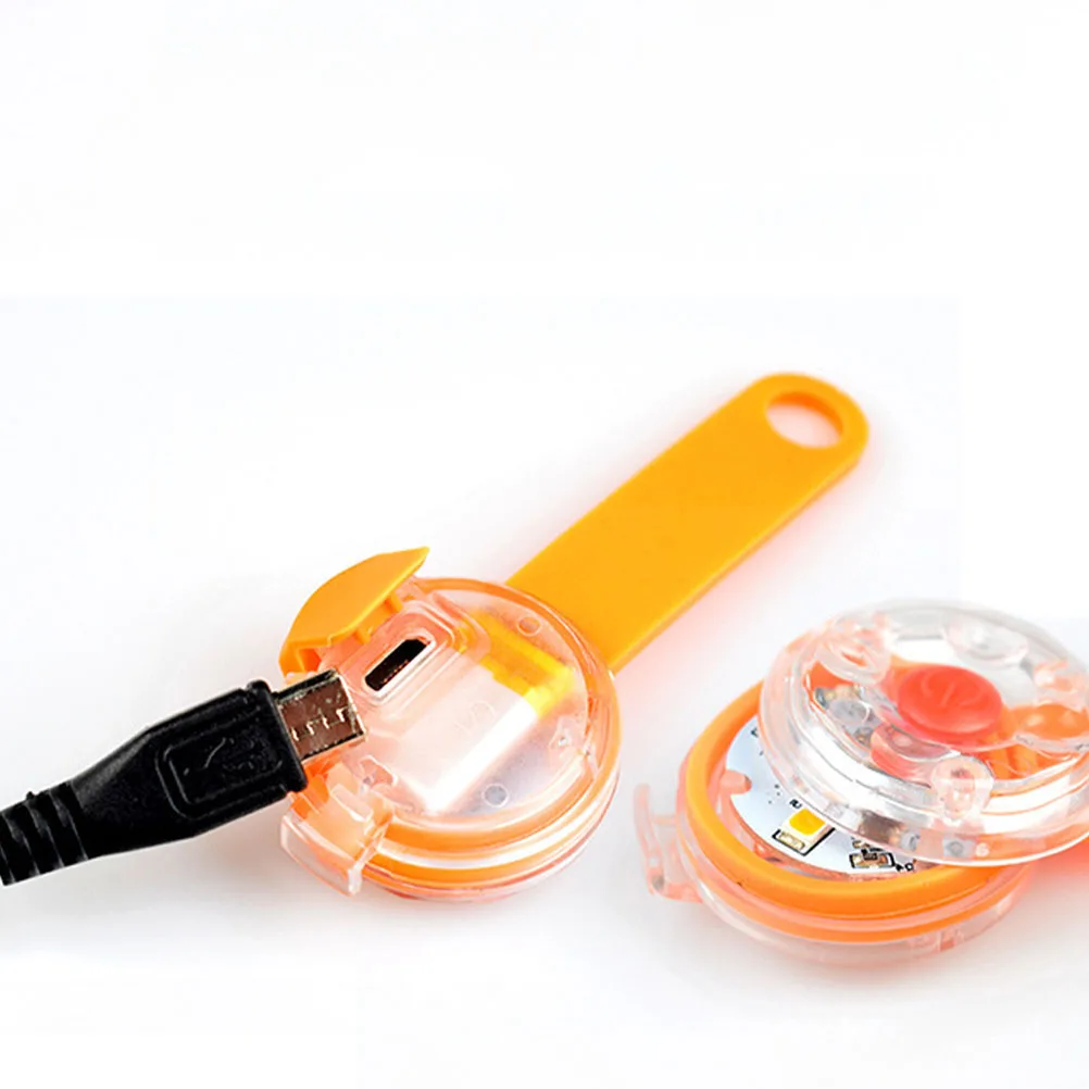 

2 Pcs Pet Glow Pendant USB Night Walking Ring Warning LED Dog Collar Light Luminous Pendant Anti lost Pet