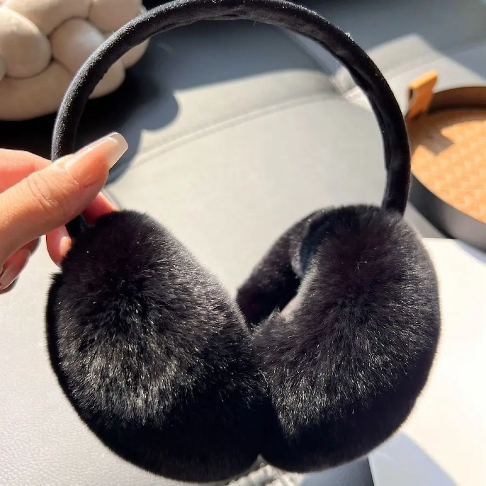 Cozy Plush Earmuffs For Women Winter Foldable Ear Warmers Cute Fuzzy Ear Covers Outdoor Cold Weather Accessory