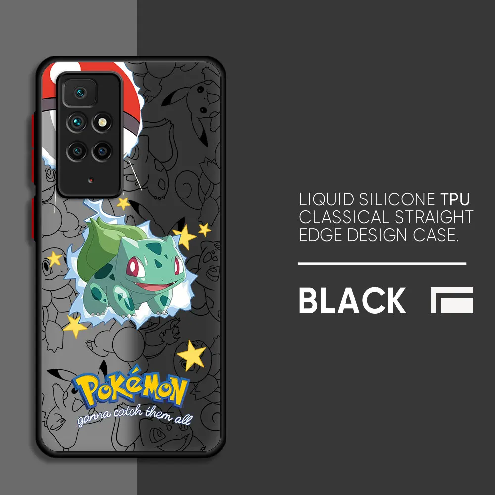 Luksusowe etui na telefon dla Xiaomi Redmi 9C A1 9 A2 12C 10C 10 9A K40 Pro 9T zderzak Pokemon Pikachu kreskówka pokrowiec