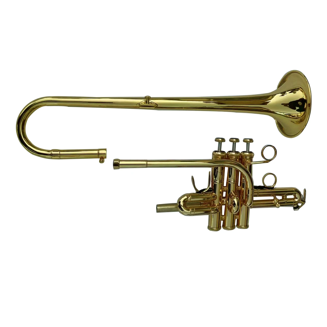 Golden Plated High Level Brass Instruments Low E Trumpet
