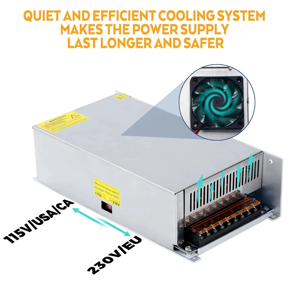 12V 100A 1200W AC to DC Switching Power Supply Adapter for Industrial Use with Overvoltage and Overheat Protection