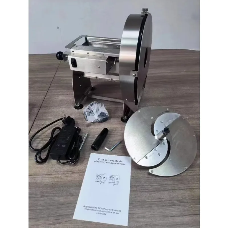 

New High-Speed Stainless Steel Ginger Slicer with Motor Cuts Fruits Vegetables Flour Mill Applications