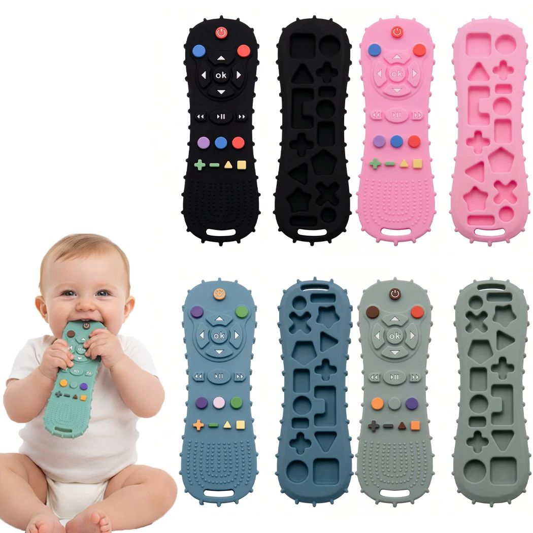 Baby Teether 1Pc, Silicone Toy Controller and TV Remote for Babies Chew Toys