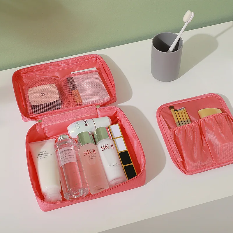 Thickened Cosmetic Bag Portable Travel Storage Bag Portable Double Layer Women's Travel Bag Men's Travel Wash Bag Toiletry Bag