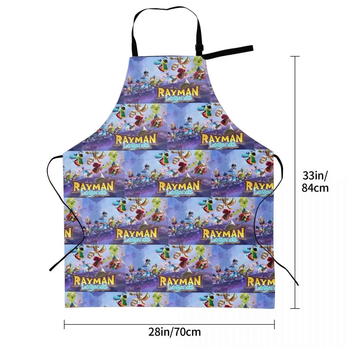ألعاب الكرتون Rayman Legends المئزر الشيف الطبخ الخبز Tablier مريلة مقاومة للماء تنظيف المطبخ بينافور للنساء الرجال اللوحة