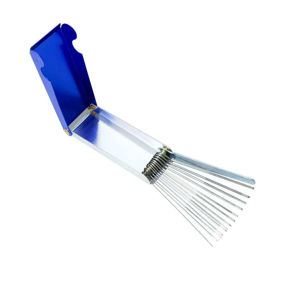 Welding Cutting Torch Nozzle Needles Kit 13 In 1 Tip Files Cleaner Metal Reamers Soldering For Cleaning Gas Orifices