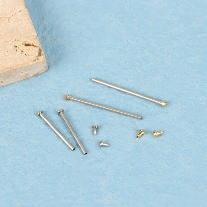 200Pcs Box 10-28MM Watch Strap Screws Rod with Link Pins Clasp Bracelet Rivet End Screw Assortment Set for Repair