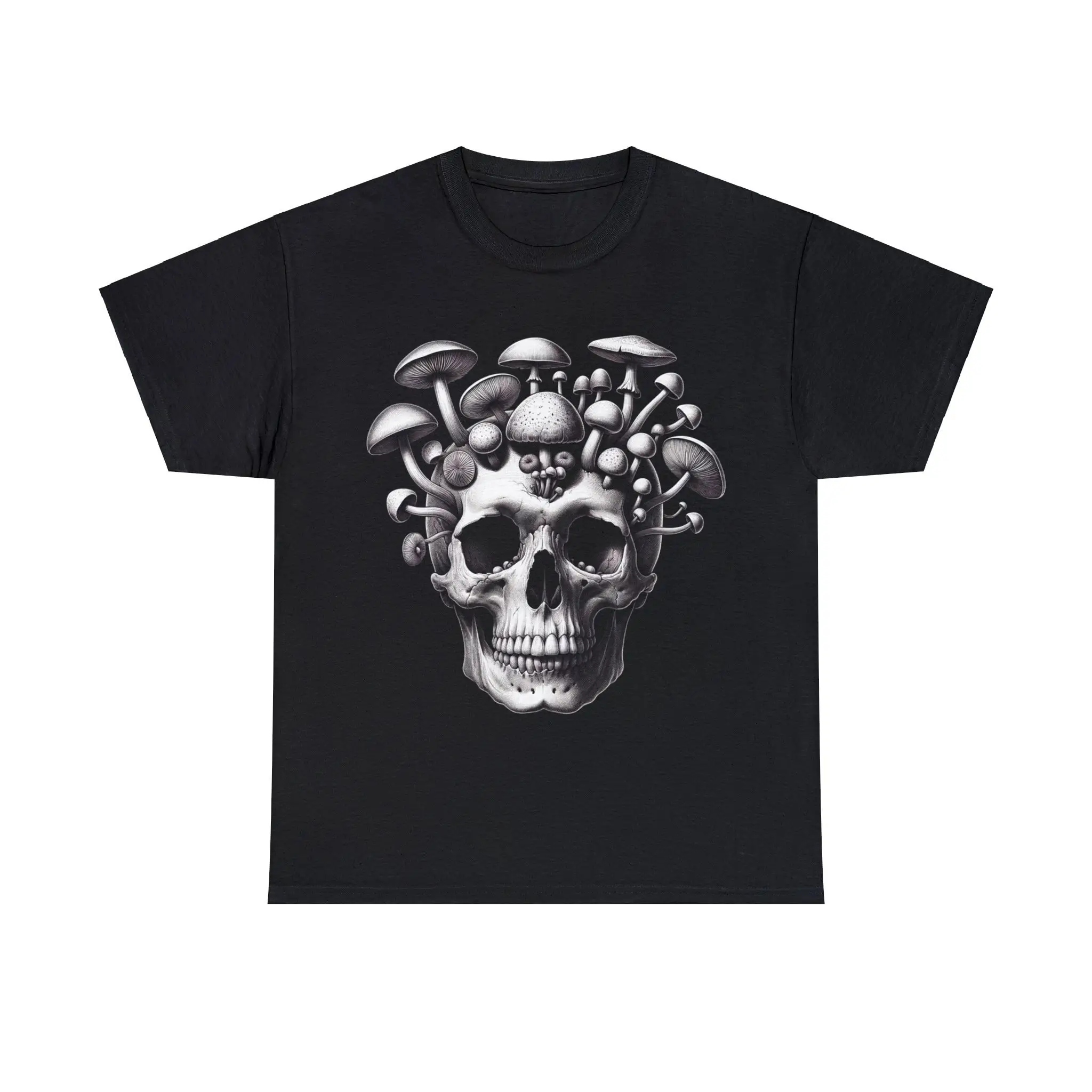 Mushroom picker Collector Skull T Shirt