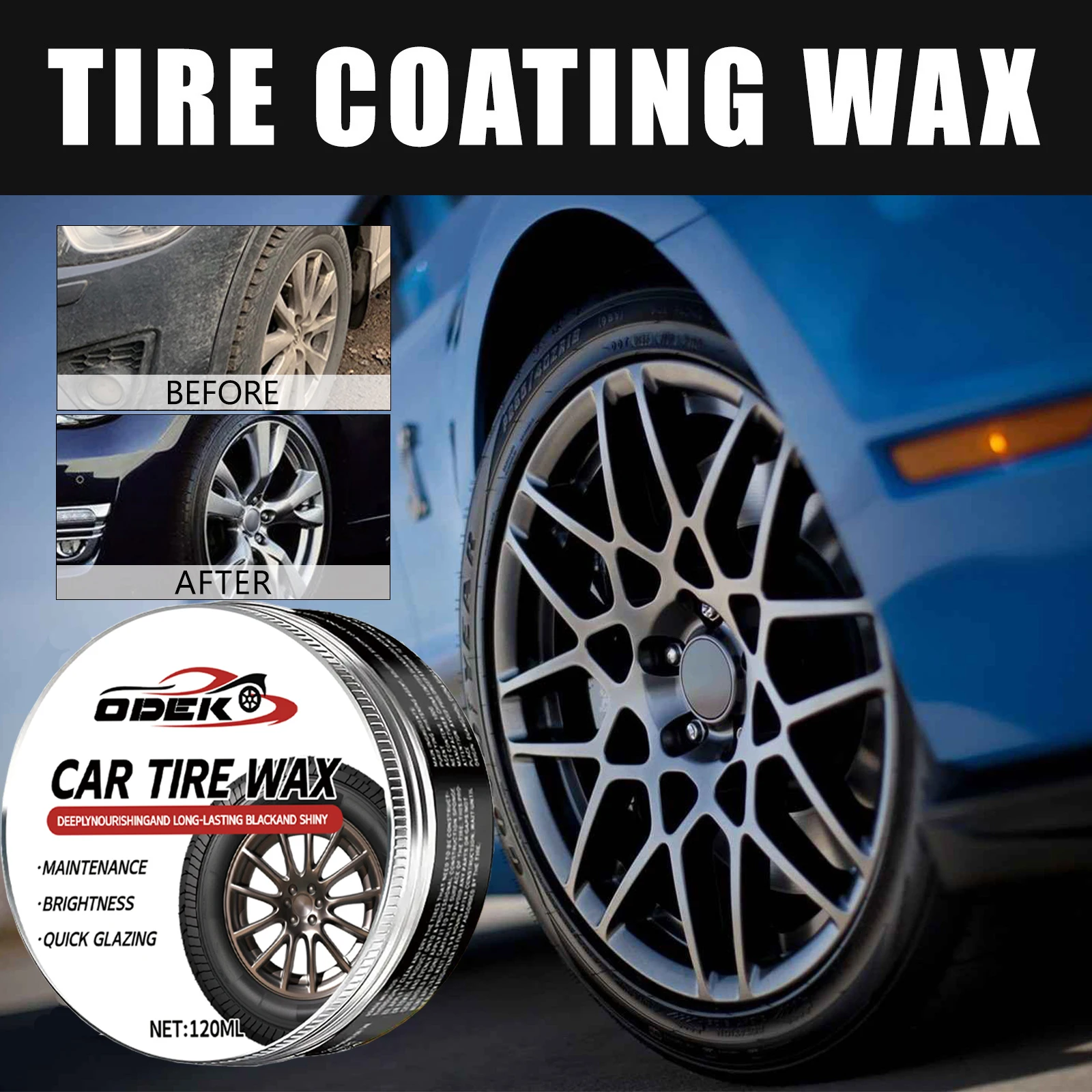 Perfect Shine] High Gloss Tire Illuminator | Durable and User Friendly | Long Lasting UV Protection