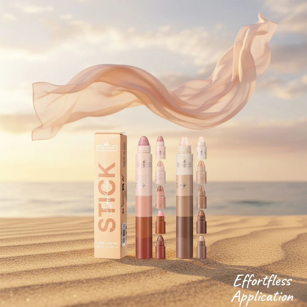 

5 в 1, набор карандашей для теней для век с мерцающим бархатным матовым пигментом, водостойкая анти-размазывающая мини-ручка для теней для век, косметика