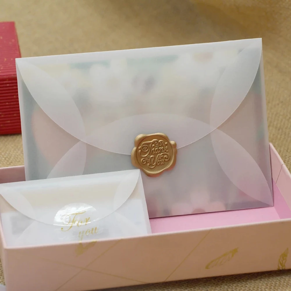 Einladungsgeschenkverpackung für Karten, Postkarten, weiße Vintage-Umschläge aus halbtransparentem Papier für selbstgemachte Schwefelsäurepapierumschläge