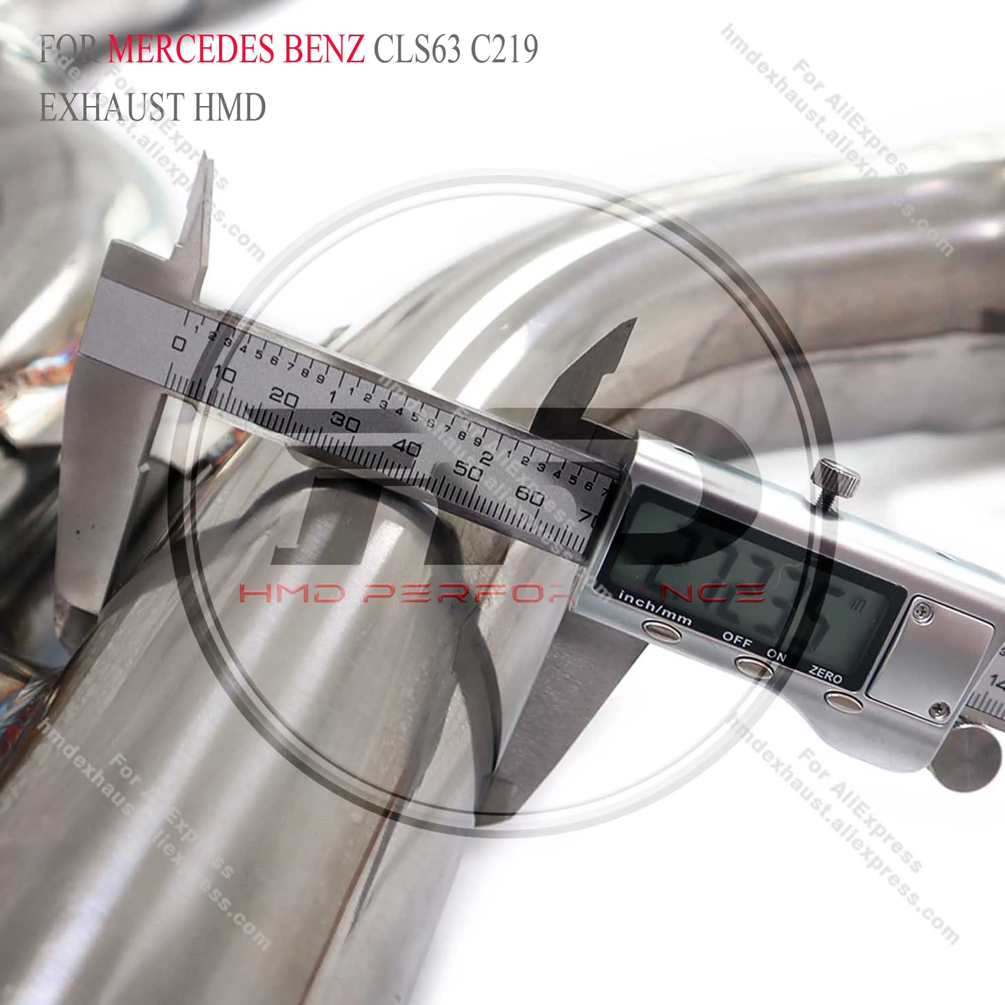 

High Quality Downpipe For Mercedes Benz CLS63 C219 Stainless Steel Exhaust System Heat Shield High Flow Performance HMD
