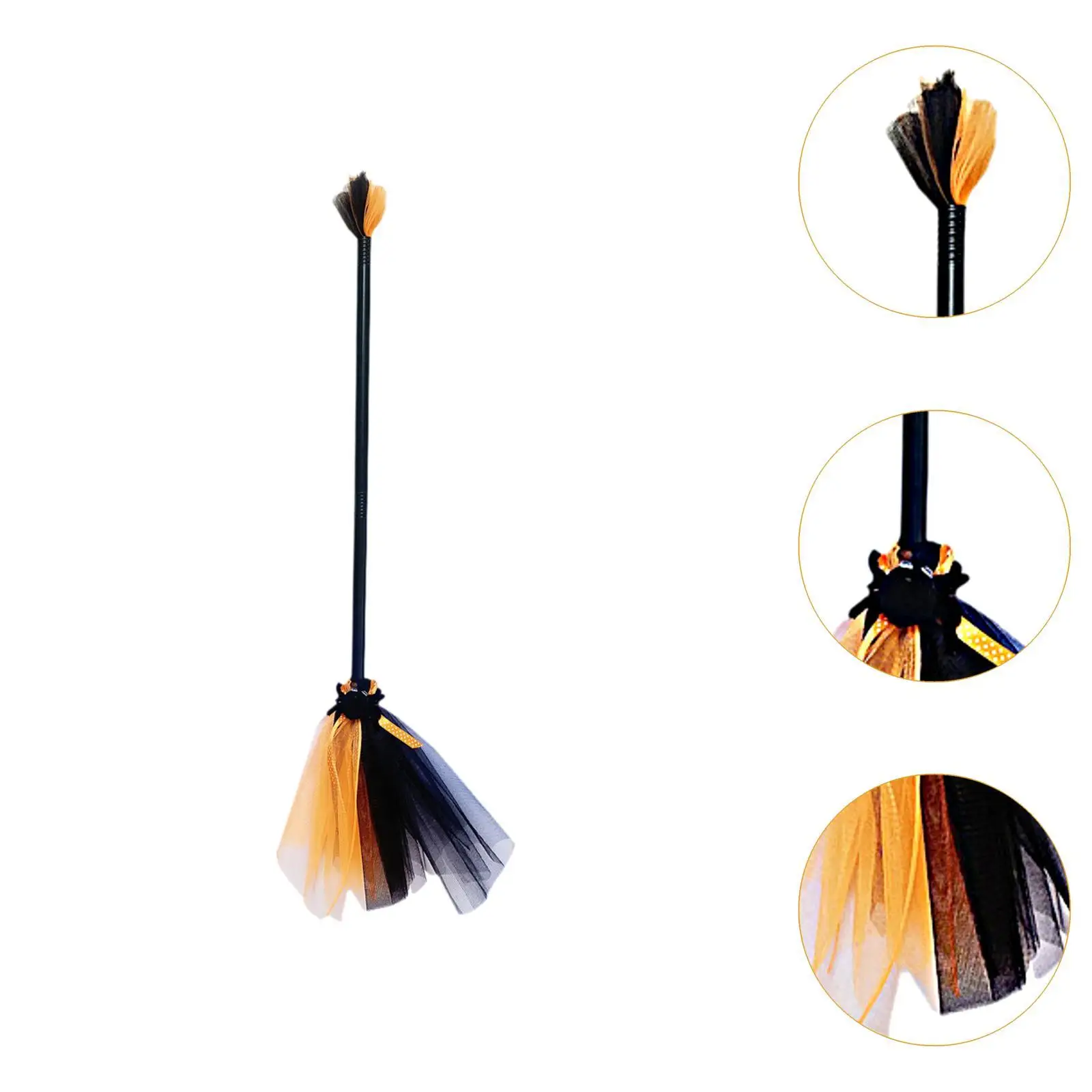 Halloween Broomsticks Decorative Costume Accessory Kids Broom for Dance Party Masquerade Show Dress up Dancing Party Favors