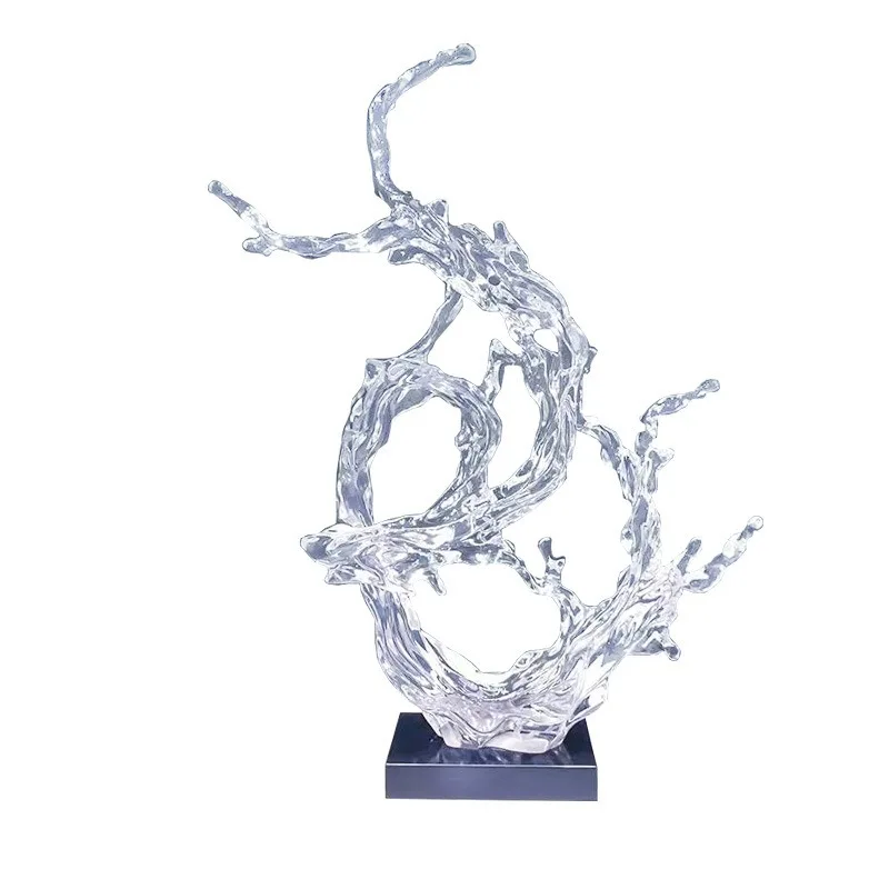 

Ornament Transparent Resin Sculpture Hotel Lobby Model Room Entrance Floor Decorative Art