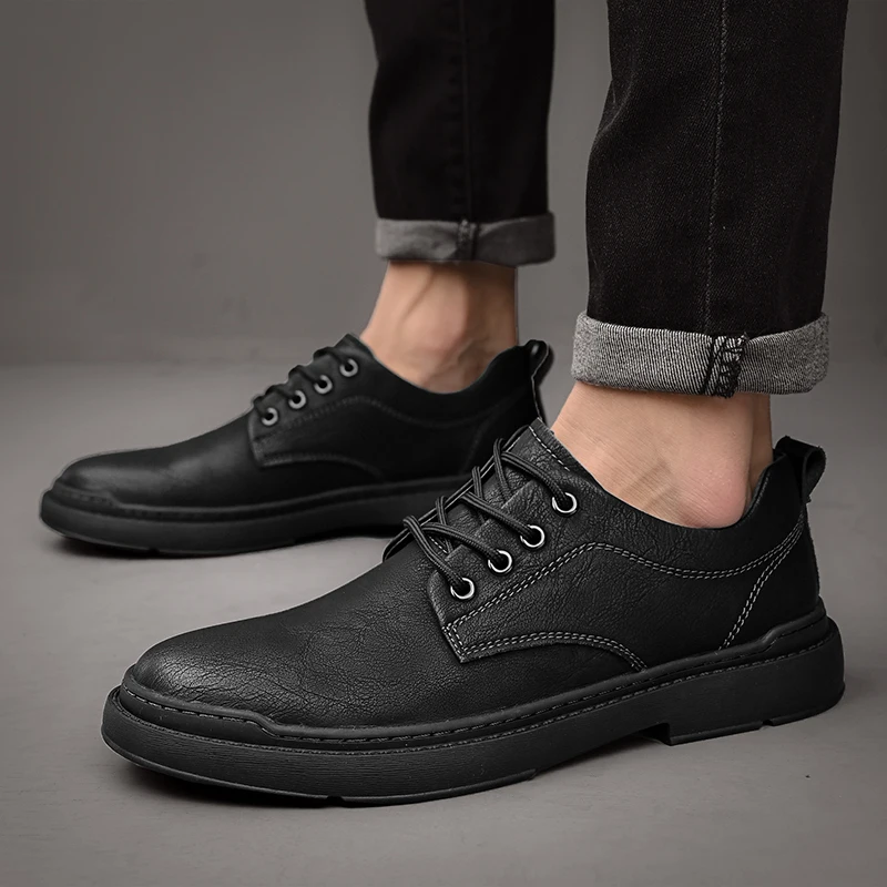 

Casual men's leather shoes Minimalist gentleman style Daily Business Office Dress up Party Adult luxury quality shoes New