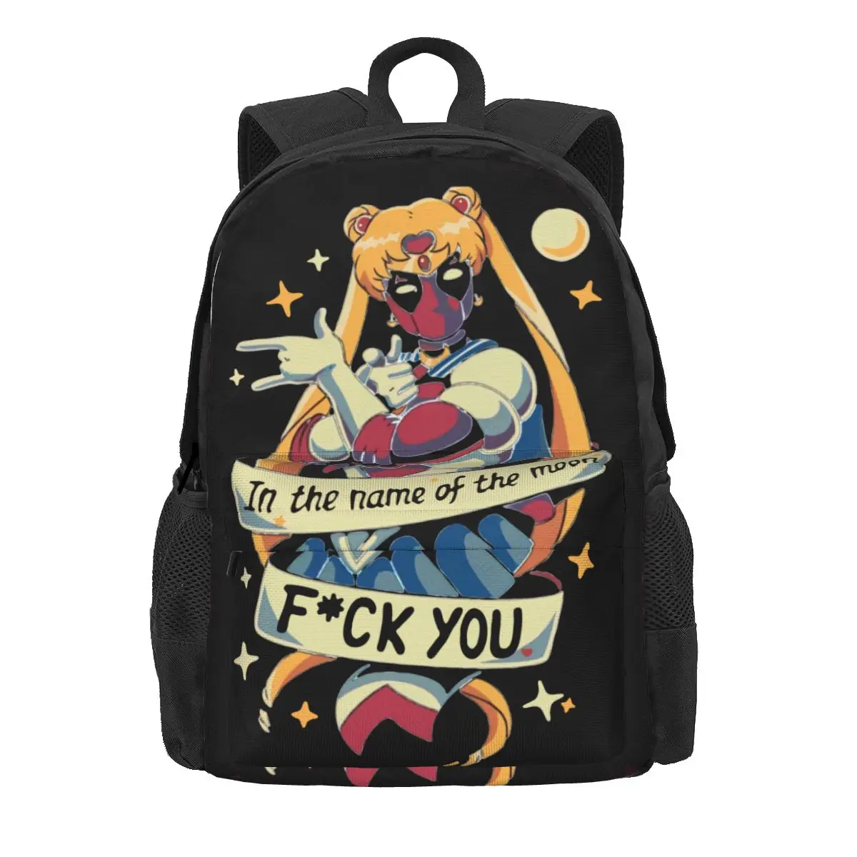 Warrior Of Moon Deadpool Women Backpack Mochila Children School Bag Laptop Rucksack Boys Girls Waterproof Travel Rucksack