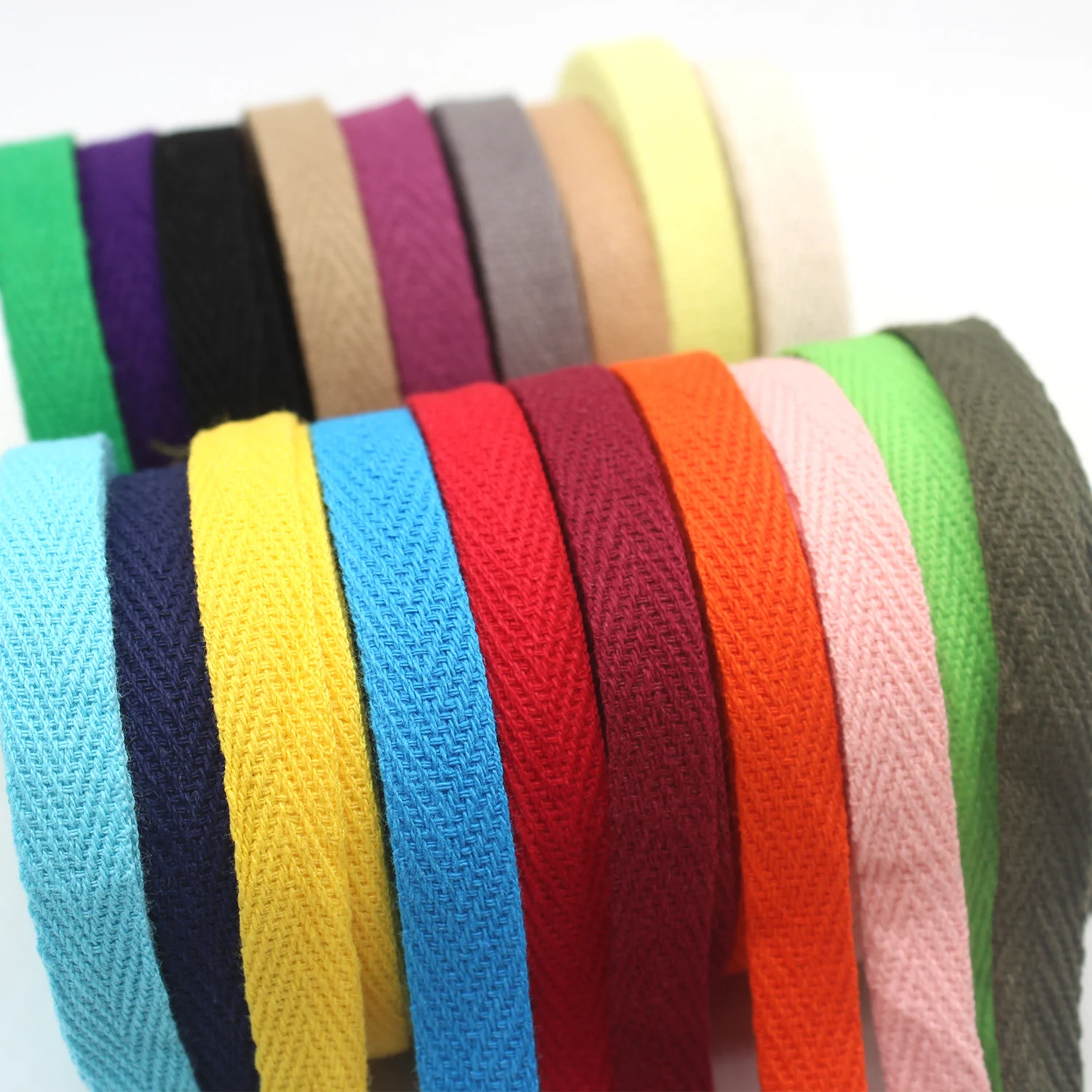 5yards/Lot 10mm Cotton Hserring Bone Ribbon Handmade For Packing Party Diy  Apparel Sewing Fabric  Christmas Decoration