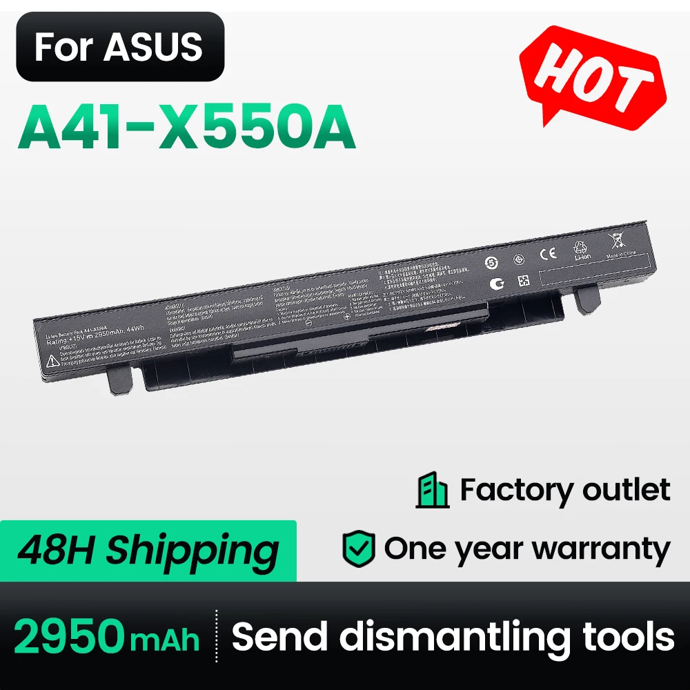 

Keyuan A41-X550A For Asus A41 X450/X550A/X550/X550C Battery X550B/X550V/X450C/X550CA/A450/A550/X550L