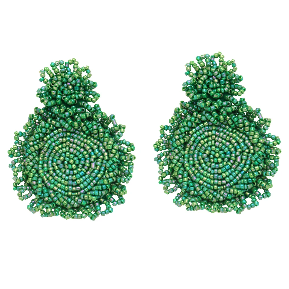 Orecchini di perline bohémien grandi fatti a mano FLOLA orecchini colorati di grandi dimensioni Boho da donna per le donne gioielli bohémien ersp66