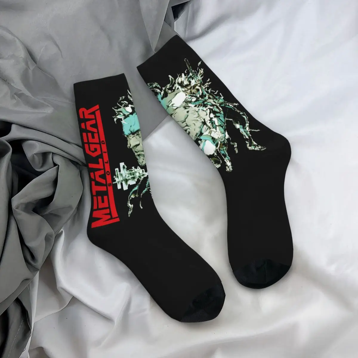 Unisex Metal Gear Solid 3 Socks Cotton Funny Happy Socks High Quality Merch Middle Tube Socks Amazing Gift