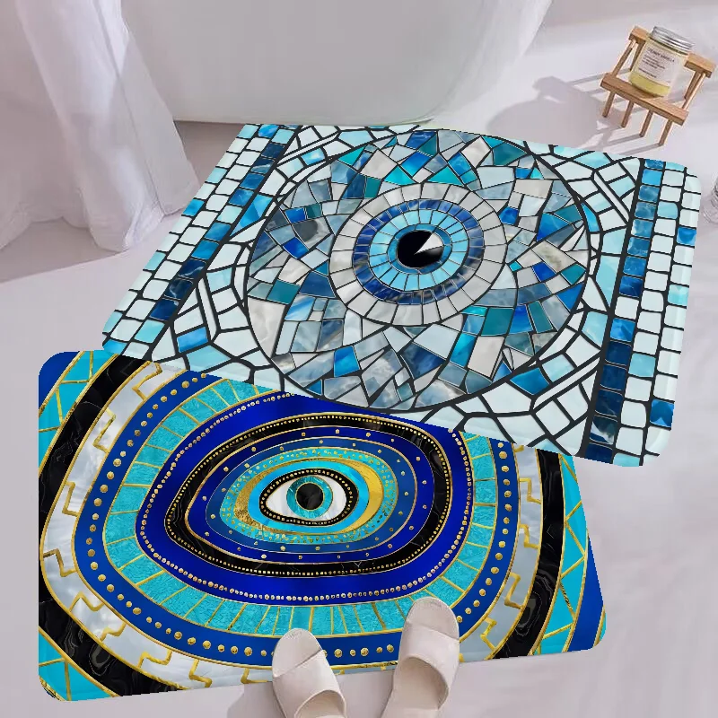 Evil Eye Floor Mat Floor Carpet Kids Room Bedroom Decoration Balcony Anti-Slip Doormat Living Room Hotel Decor Mat Door Mat