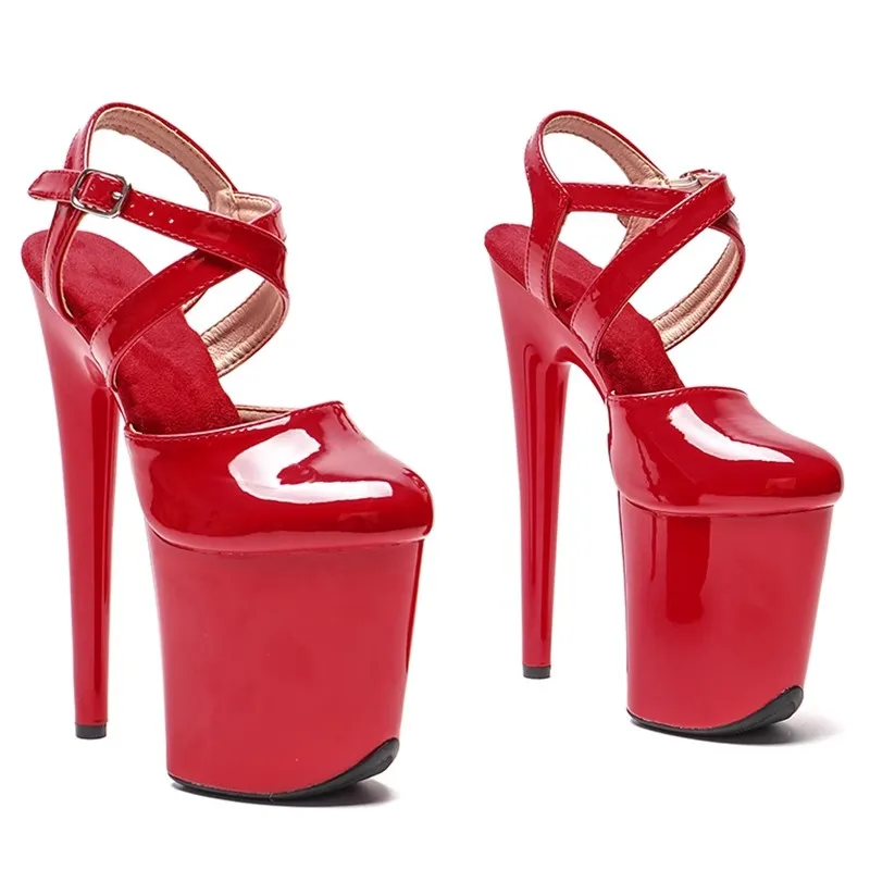 

Women New 20CM/8inches PU Upper Sexy Exotic High Heel Platform Party Sandals Pole Dance Shoes Model Shows Sandals 247