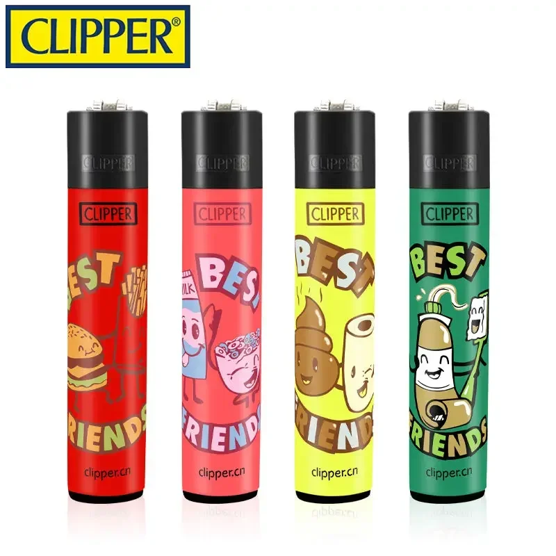 New Clipper Lighter Partner Style Butane Torch Lighter Cycle Inflatable Grinding Wheel Ignition Lighter Nylon Lighter Men's Gift