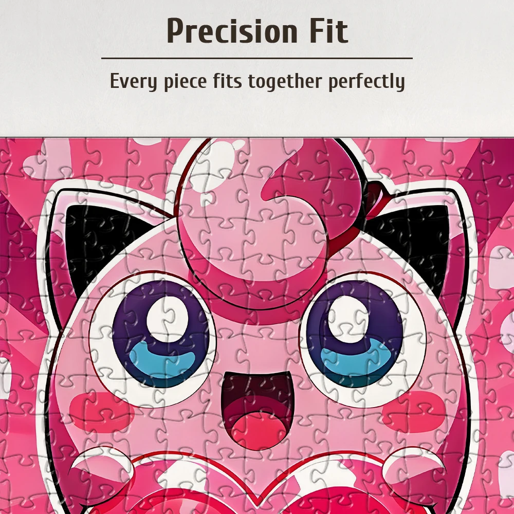 Jeu de puzzle en bois Pokemon Jigglypuff - Jouet éducatif en différentes tailles de pièces 108/200/300/500/1000 pièces disponibles
