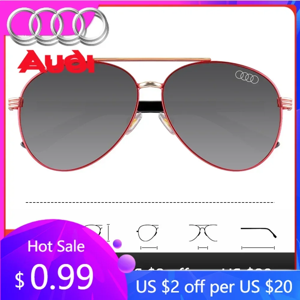 

Защитные очки от солнца и УФ-излучения для Audi A4, A6, Sline, S3, S4, S5, S6, S7 с логотипом Audi, для вождения на открытом воздухе