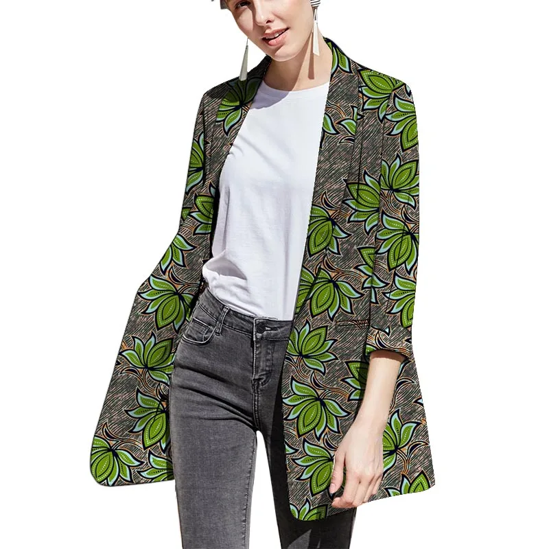 

Пиджаки с шалевым воротником, женская ветровка, оригинальный дизайн, кардиган с традиционным принтом, пальто, пиджаки от кутюр, африканские тенденции