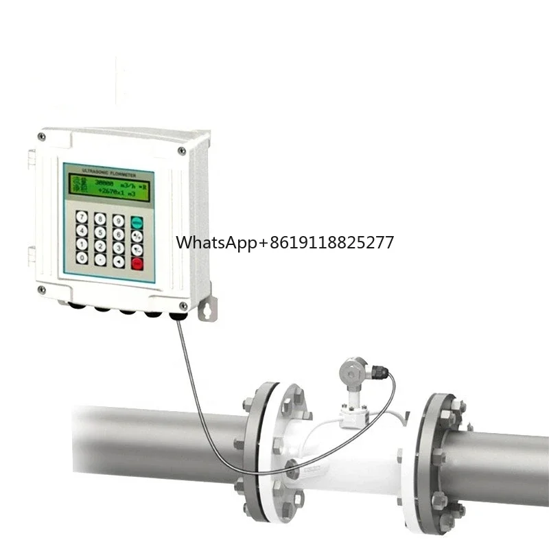 1 Accuracy Fix Mounting Rs485 Modbus Flow Sensor Portable Digital Ultrasonic Liquid Clamp On Pulsing Signal 4-20mA flowmeters