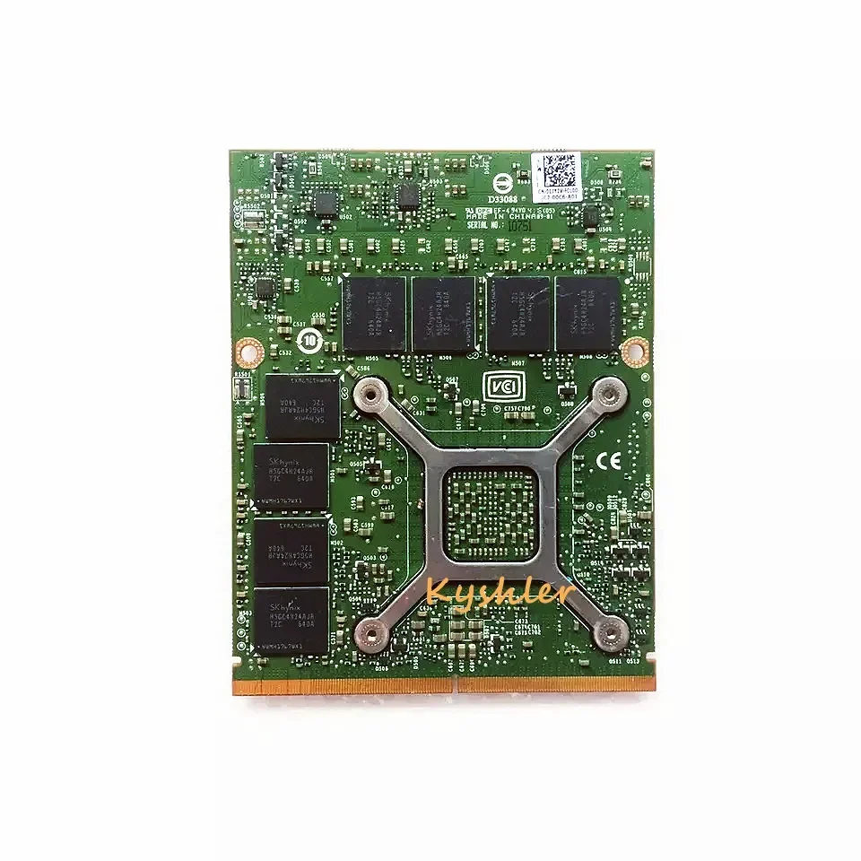 Original Brand New M5000M M5000 CN-01JY2V 8GB GDDR5 MXM 3.0b Video Graphics Card N16E-Q5-A1 for Precision M7710 M7710 M6800