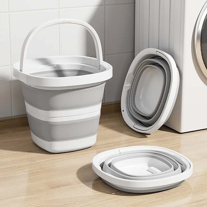 Foldable Water Bucket - Essential for Fishing, Camping, Travel | Collapsible Pail with Handle for Easy Storage & Outdoor Use