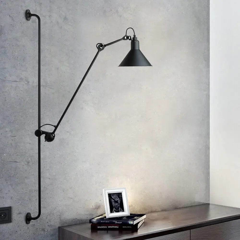 360 ° سوينغ الذراع الطويلة الجدار الشمعدان مصباح قابل للتعديل الرجعية غرفة نوم السرير تركيبة إضاءة E14 لمبة وشملت #6