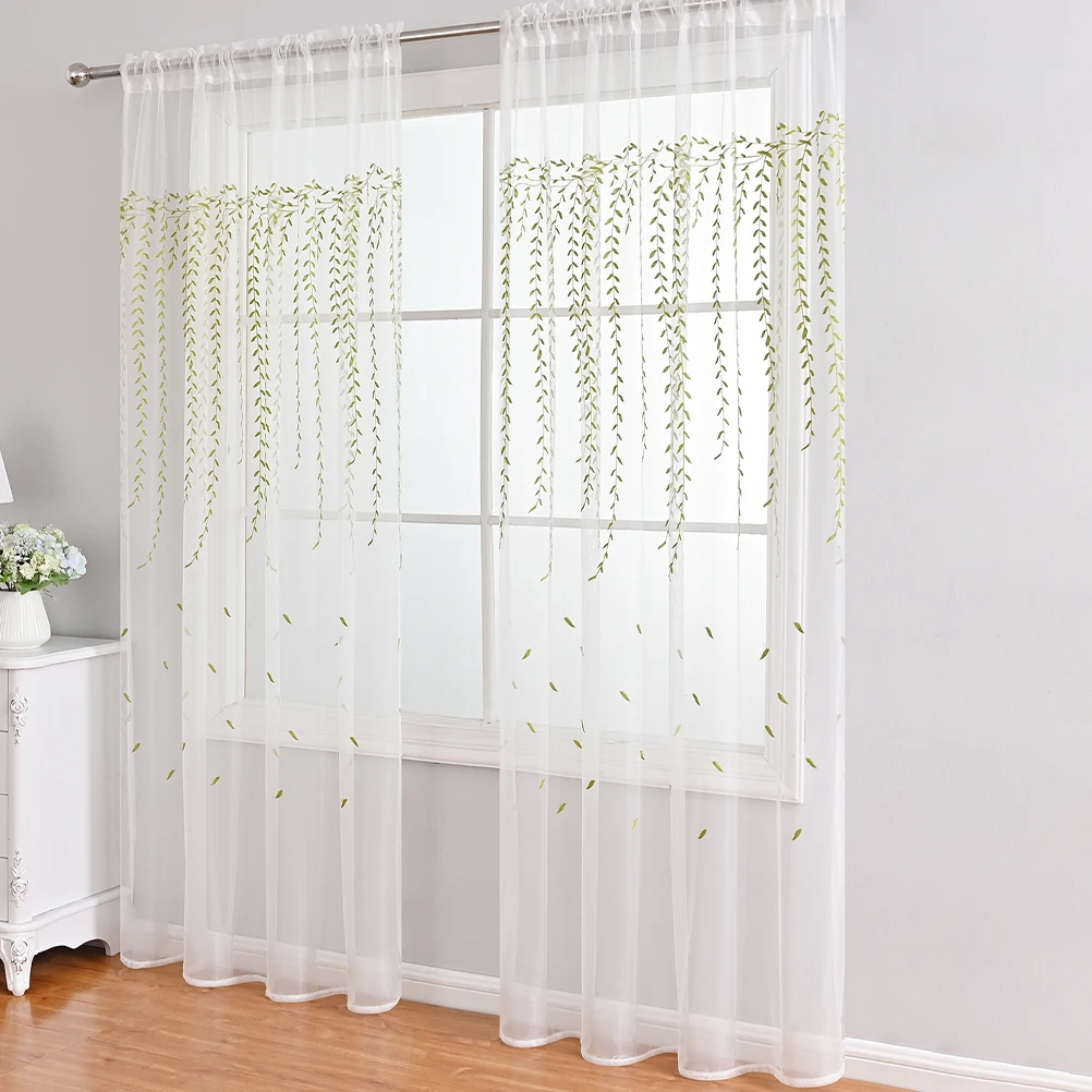 

Sheer Curtains Transparent Net Decorative Polyester Home Bedroom Living Room Window Panel Drape Privacy Sunlight