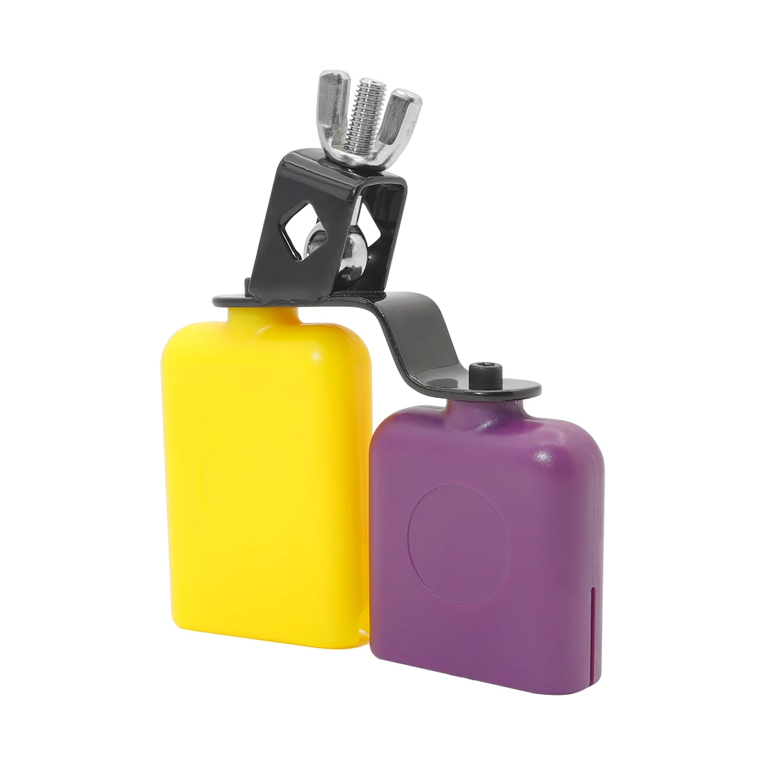 Cowbell Drum Set Yellow Purple High and Low Sound Knocker Cowbell for  Drum Percussion Instrument Accessories