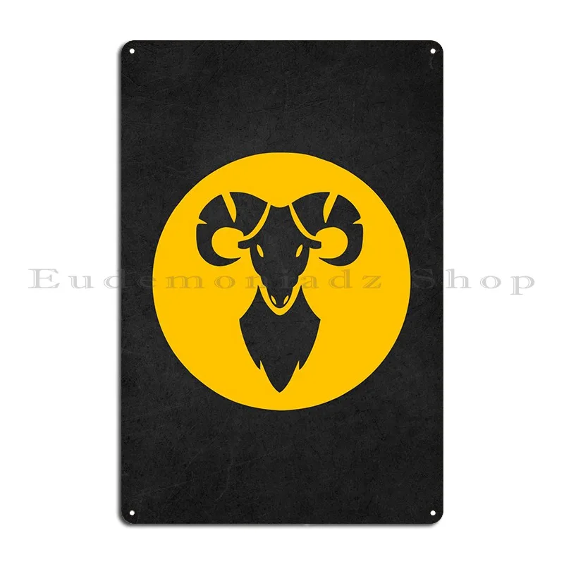 Aries Iconic Sign Metal Sign Pub Retro Personalized Bar Garage Tin Sign Poster