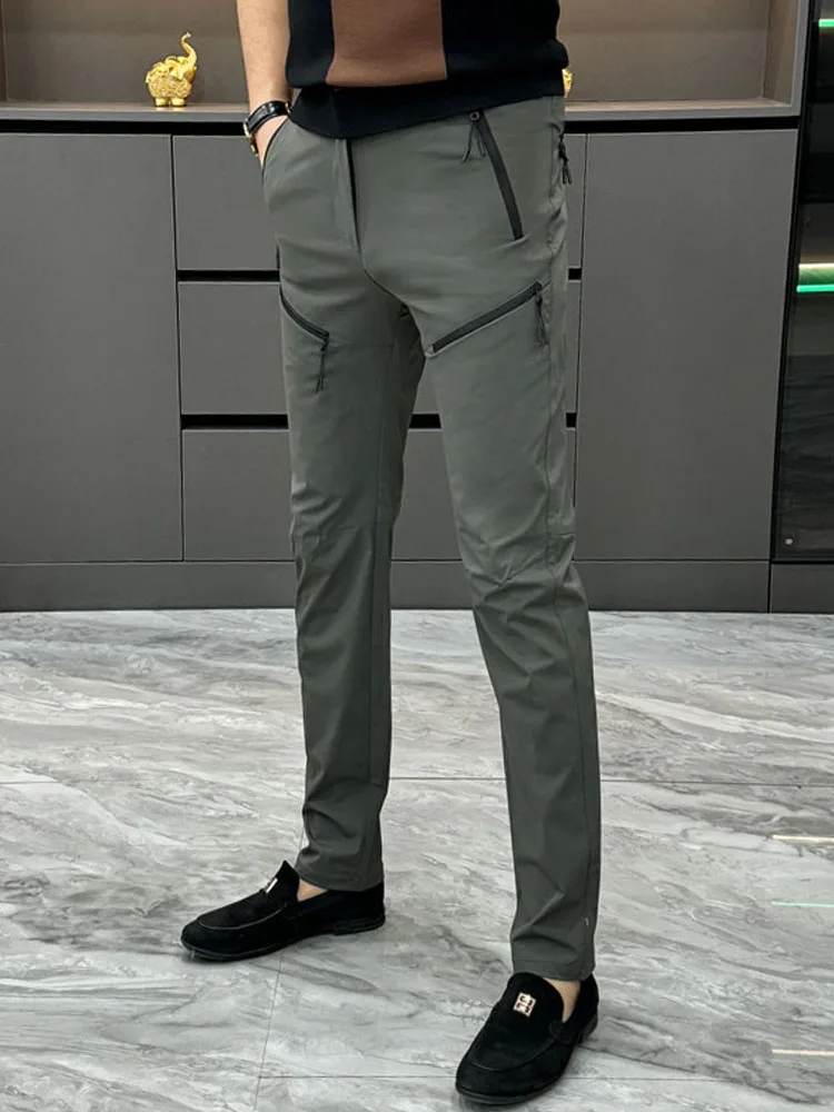 

Men's Outdoor Casual Straight Leg Pants Autumn Winter Soft ell Jaet Comfortable Breathable Spor Youth Versatile Trousers