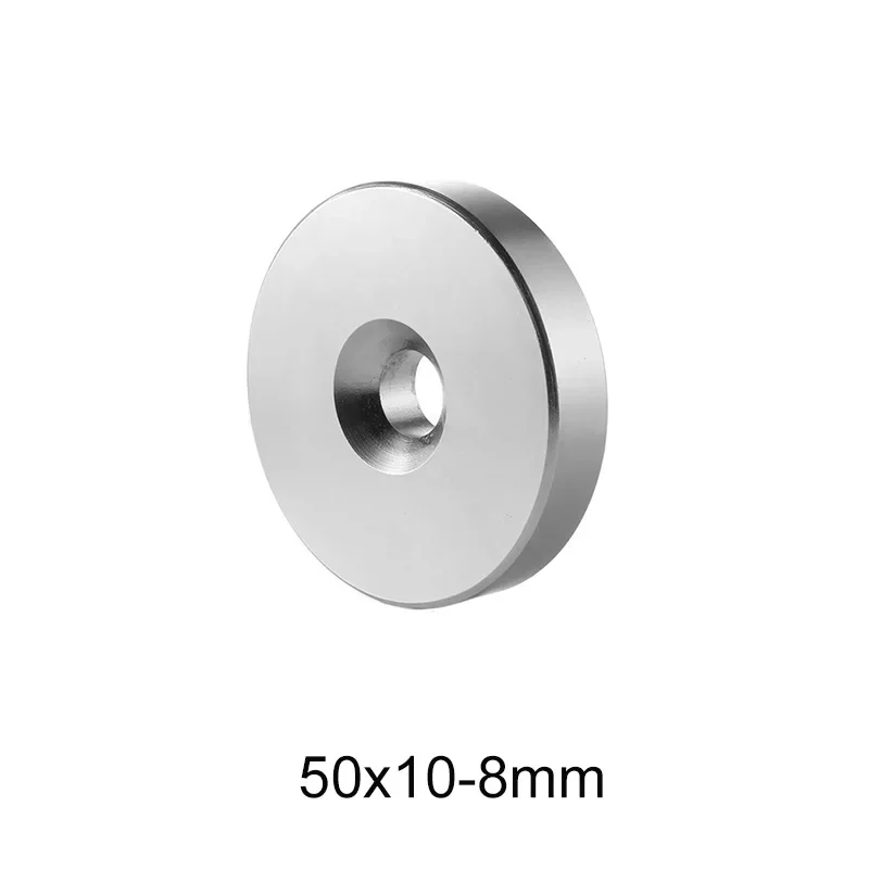 

50x10-8 mm Strong Magnets 50*10mm Hole 8mm Round Magnet 50x10-8mm For Home Refrigerators, Offices DIY 50*10-8