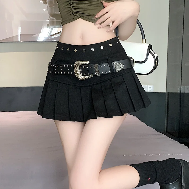 

Anti glare pleated half skirt for women's summer new high waisted JK short skirt sexy versatile casual A-line skirt