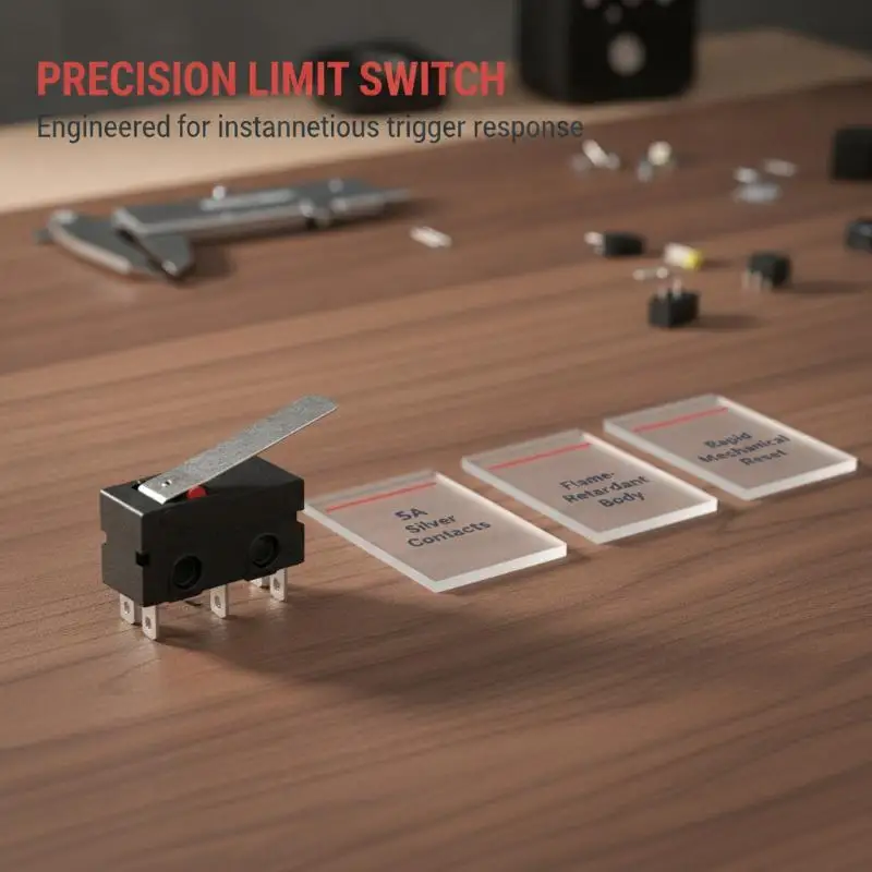 10Pcs KW11 KW12 Micro Limit Switch 2/3 Pin 5A Contact Button Reset Trigger Switch For Electronic Circuit DIY Equipment