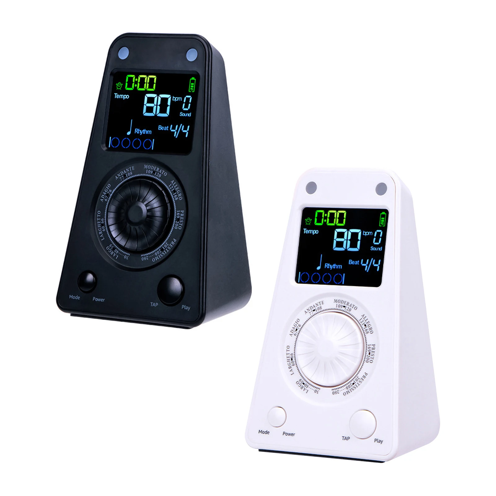 

Electronic Metronome BT Rechargeable Vocal Digital Metronome Timer for Piano Guitar Drum Guzheng Adjustable Volume 8 Rhythms