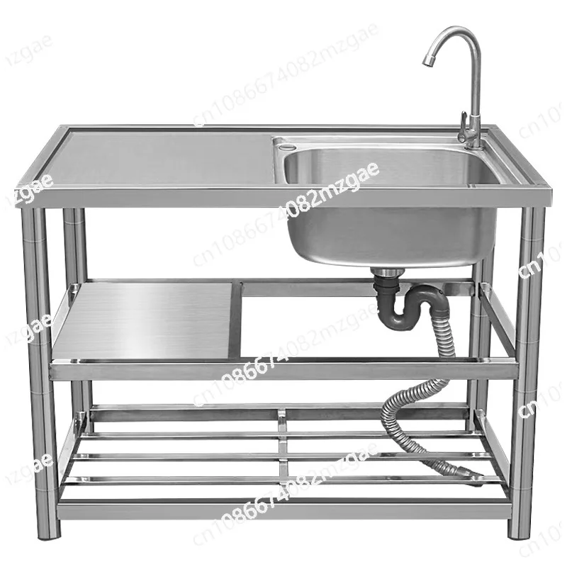 

Раковина из нержавеющей стали, большая раковина с кронштейном, мытьем посуды и посуды, встроенная столешница, многофункциональная бытовая кухня
