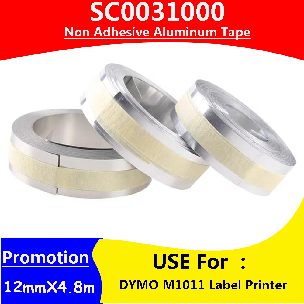 

Heat Transfer S0031000 Metallic Embossing Tapes Metal tapes 12mmx4.8m Non Adaptive Aluminum Tape For DYMO M1011 Label Typewriter