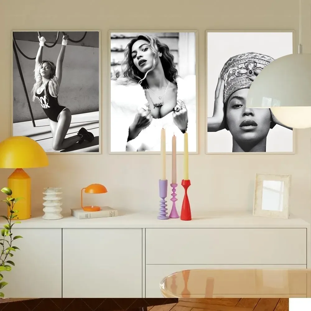Beyonce Super Music Singer Star Poster Stickers Living Room Bedroom Entrance Cafe Wall Art Decoration Painting Room Home Decor