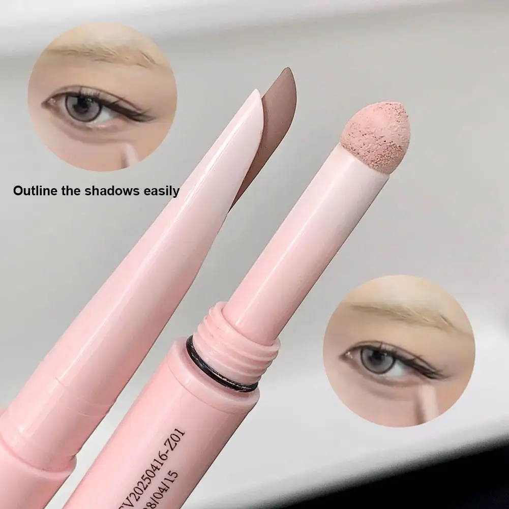 Matita per eyeliner con baco da seta sdraiato a doppia estremità, diamante glitter opaco, penna ausiosa, crema illuminante, ombretto, trucco evidenziatore