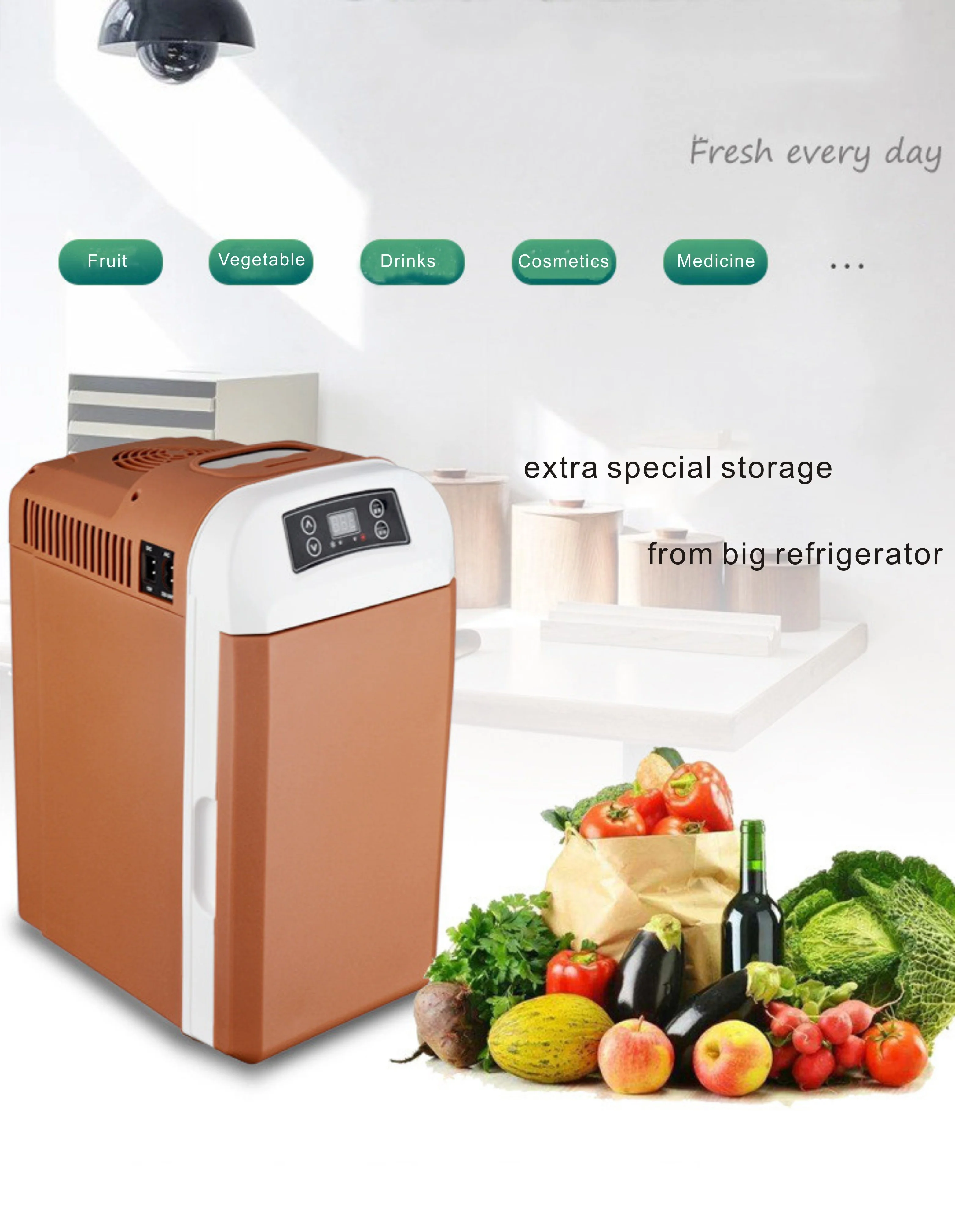 hot sale 110-220V 24V 12V car portable car fridge refrigerator 8L refrigerador hogar