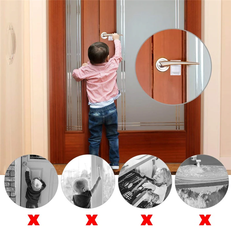 Cerradura de puerta Universal para niños y bebés, adhesivo de seguridad profesional para evitar la apertura de la puerta, pestillo de seguridad portátil para mascotas