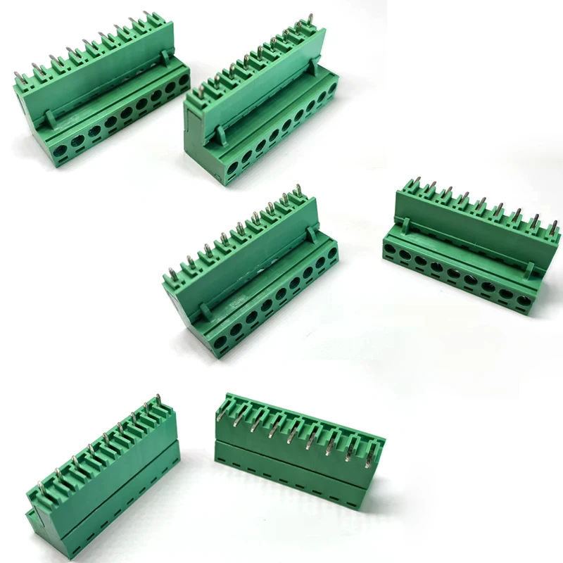 1PC 5.08mm 2EDG 2/3/4/5/6/7/8/9Pin PCB Screw Terminal Block Wire Connector 5.08mm Pitch 300V10A Straight Pin/bent needle Plug-in - Image 5