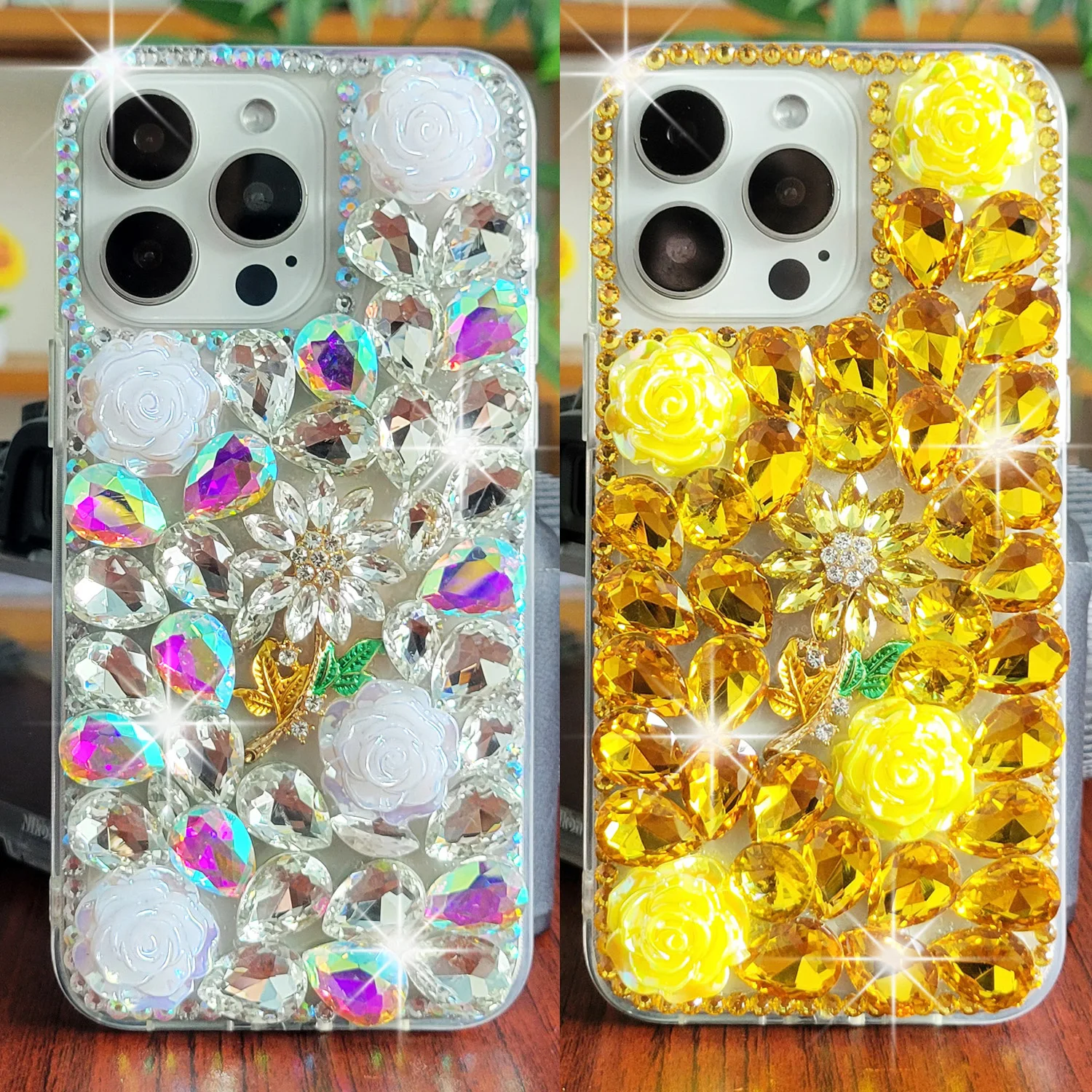 

for iPhone 16 15 14 13 12 11 8 7 Pro Max Plus mini X XS XR SE 2020 2022 Case Diamond Phone Bling Cover for iPhone 16 Pro Cases